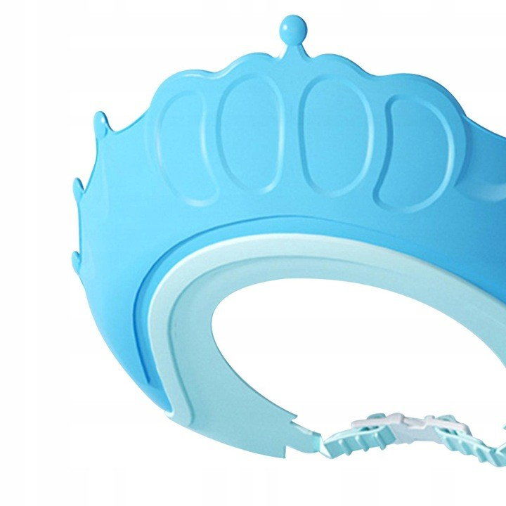 Viziera de Protectie Baie Pentru Copii, Fippy, Model Coronita, Dimensiune ajustabila, Durabil, Usor de curatat, Impotriva Samponului, pentru Ochi si Urechi, TPE+PP, 24x22 cm, Albastru [8]