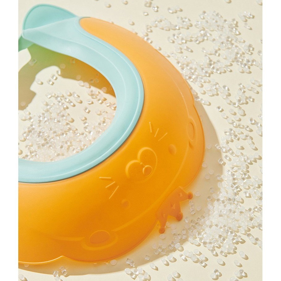 Viziera de Protectie Baie Pentru Copii, Fippy, Model Coronita Leu, Dimensiune ajustabila, Durabil, Usor de curatat, Impotriva Samponului, pentru Ochi si Urechi, TPE+PP, 21x20.5 cm, Portocaliu [8]