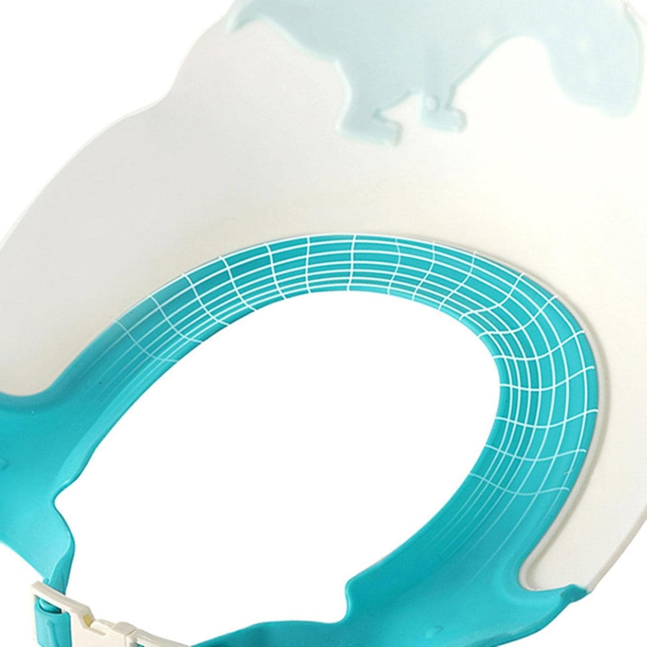 Viziera de Protectie Baie Pentru Copii, Fippy, Model Dinozaur, Dimensiune ajustabila, Durabil, Usor de curatat, Impotriva Samponului, pentru Ochi si Urechi, TPE+PP, 22x21 cm, Albastru [9]