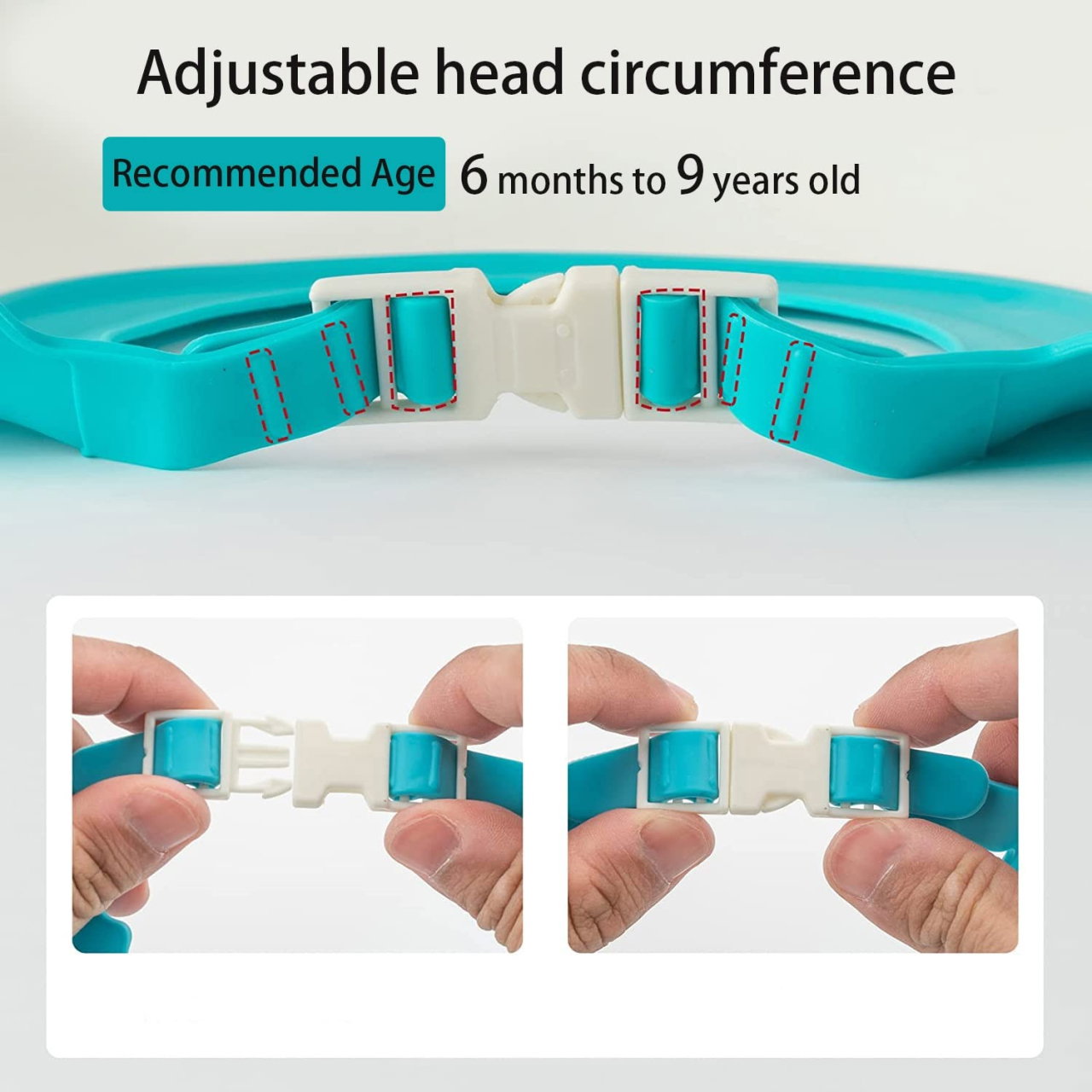 Viziera de Protectie Baie Pentru Copii, Fippy, Model Hipopotam, Dimensiune ajustabila, Durabil, Usor de curatat, Impotriva Samponului, pentru Ochi si Urechi, TPE+PP, 22x21 cm, Albastru [4]