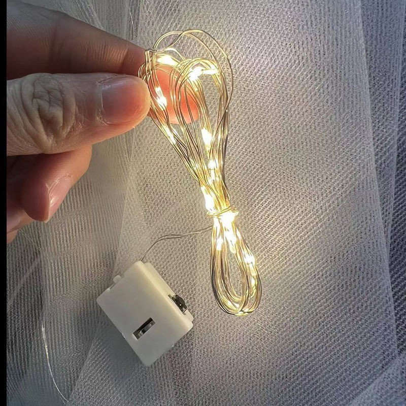 Voal Luminos cu Coronita, Flippy, Lumina Alb Cald, pentru Serbari Copii, Petrecerea Burlacitelor, Marime universala, Lumina LED, Alb [6]