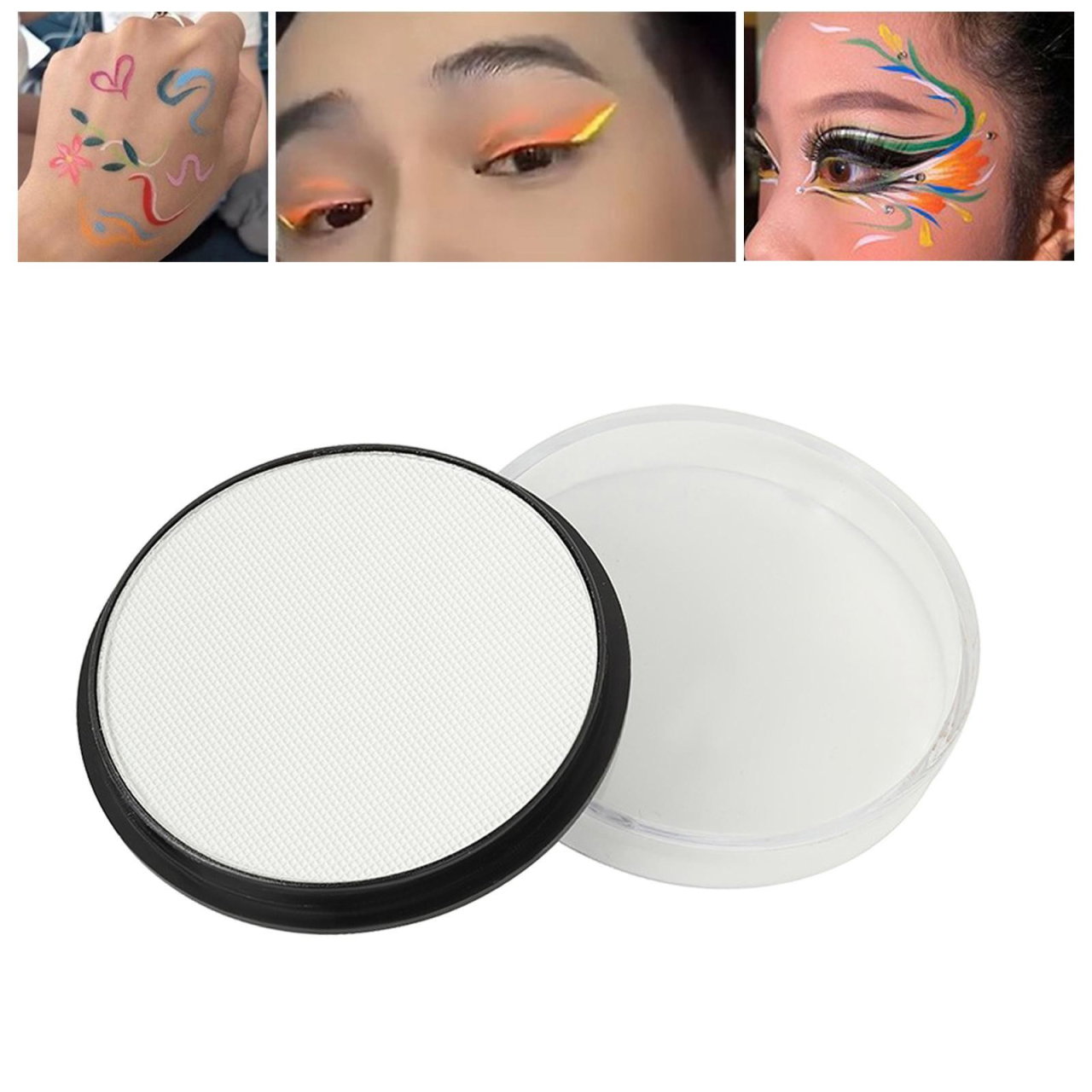 Vopsea pentru Fata si Corp, Flippy, cu Pigment Fosforescent, 30 g, Activare cu Apa, Alb [2]