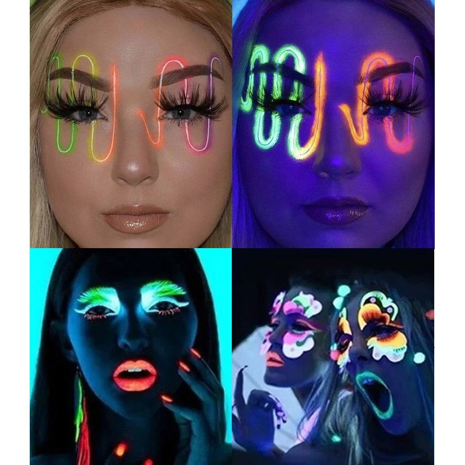 Vopsea pentru Fata si Corp, Flippy, cu Pigment Fosforescent UV, 15 ml, Portocaliu [4]