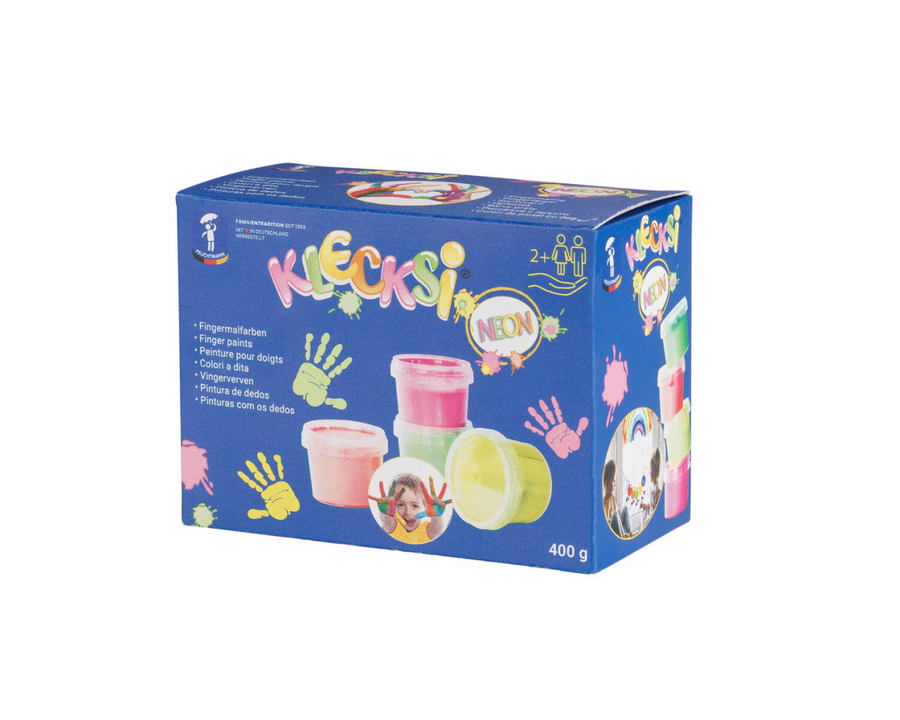 Vopsea pentru pictura cu degetele - 4 culori neon [3]