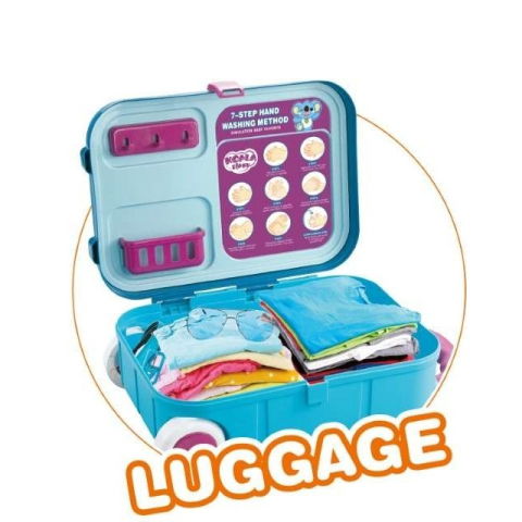 Jucarii si Jocuri - 2 in 1, Valiza si mini bucatarie cu ustensile