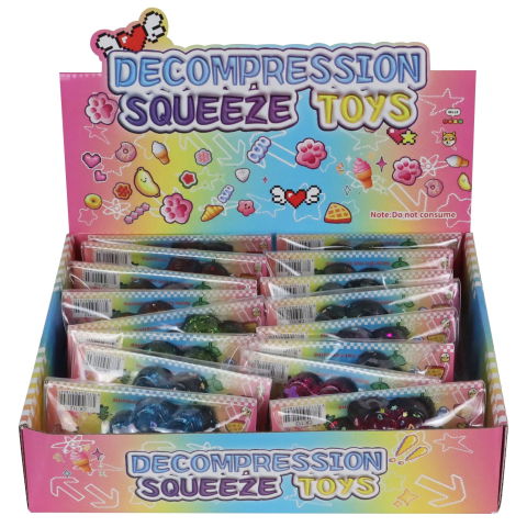 Jucarii Squishy si Gonggi - Ambalaj pentru Jucarii Antistres Squishy Cat Paw, Flippy, cu Revenire Lenta, 27 x 24 x 8 cm, Roz