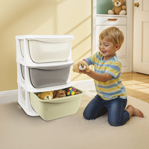 Ingrijire bebelusi - Ansamblu depozitare cu 3 sertare