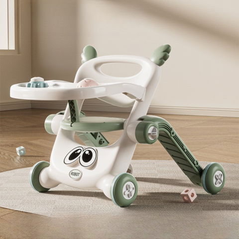 Premergatoare - Antemergator pentru Copii 8 in 1, Flippy, Multifunctional, cu Maner de Impingere Detasabil, Scuter, Trotineta, Scaun Reglabil, Tavita Detasabila, Stabil, Antiderapant, 4 Roti, 56x44x64cm, 9-12 Luni, V