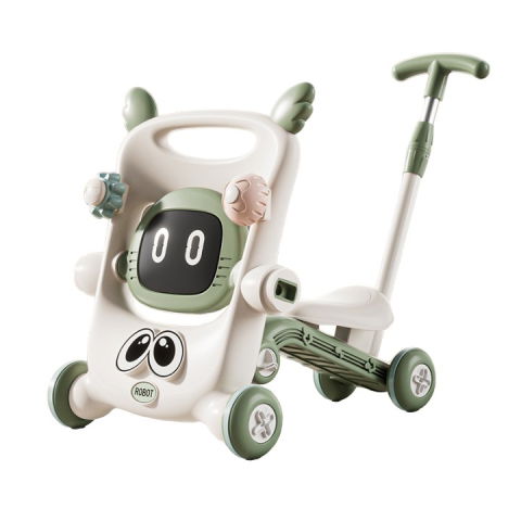 Premergatoare - Antemergator pentru Copii 8 in 1, Flippy, Multifunctional, cu Maner de Impingere Detasabil, Scuter, Trotineta, Scaun Reglabil, Tavita Detasabila, Stabil, Antiderapant, 4 Roti, 56x44x64cm, 9-12 Luni, V