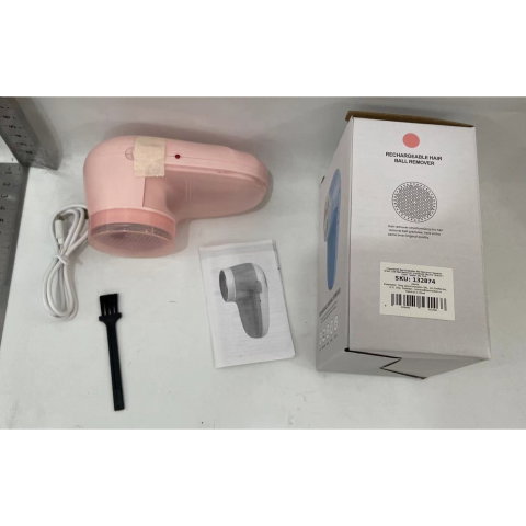 TeoMarket - Aparat Scame si Par Haine, Flippy, Electric, USB inclus, Periuta Curatare, pentru Diferite Tesaturi, 13 x 6.8 x 5.8 cm, Roz