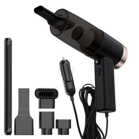 Best deals - Aspirator Portabil Auto, Flippy, pentru Casa si Masina, Cablu Auto, Tub Prelungitor, 4 Capete de Aspirare, 20x16x19cm, Negru