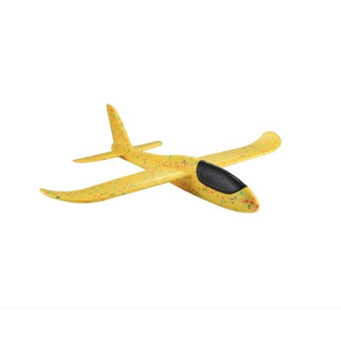 Jucarii Senzoriale, Fidget Toys - Avion planor din polistiren in punga , lungime 47 cm , Galben , Flippy