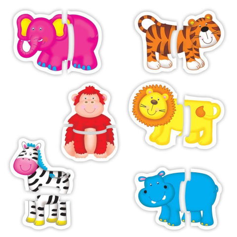 Puzzle-uri clasice - Baby Puzzle: Animale din jungla (2 piese)