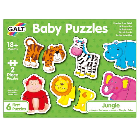 Puzzle-uri clasice - Baby Puzzle: Animale din jungla (2 piese)