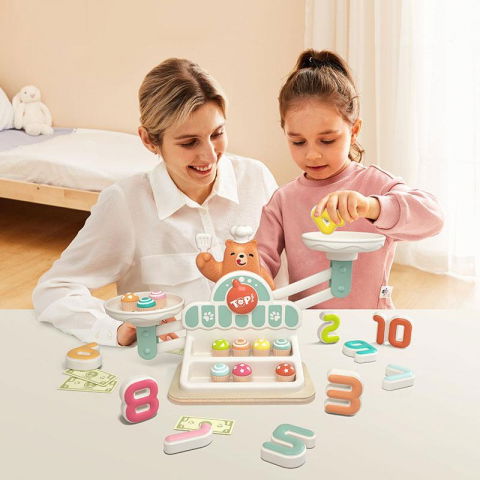 Jocuri matematice - Balanta - Cofetaria ursuletului