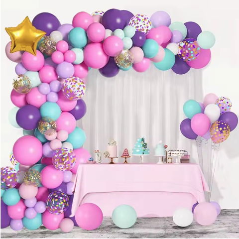 Seturi si Arcade Baloane - Baloane pentru Arcada HAPPY BIRTHDAY, Flippy, baloane decorative din Latex, Set Mix 127 Baloane Colorate, Multicolor