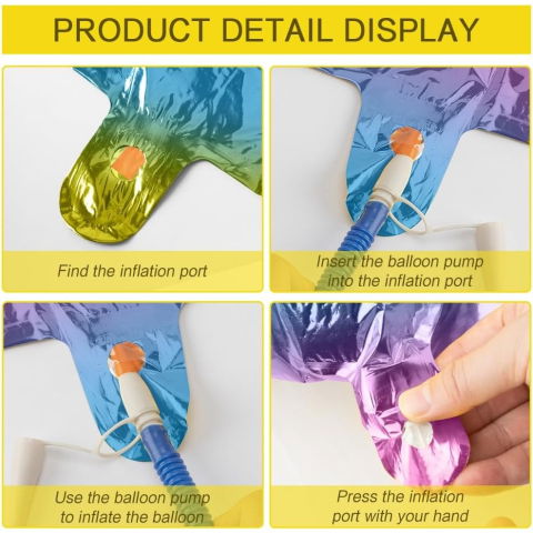 Cifre - Balon din Folie Metalizata Flippy, Figurina Cifra, Tema Aniversare 40 cm, Ambalaj Individual, Pai inclus, Umflare cu Aer sau Heliu, Multicolor, Cifra 5