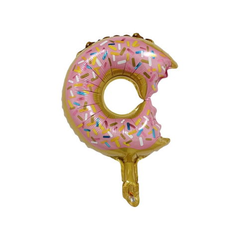 Figurine si Baloane 3D - Balon din Folie Metalizata, Flippy, Mini Figurine Dulciuri, Model Gogoasa Muscata, Tematica Aniversare, 45x25 cm, Ambalaj Individual, Pai Inclus, Umflare cu Aer sau Heliu, Multicolor