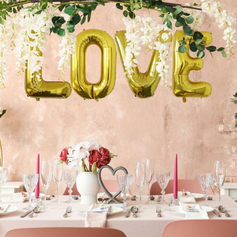 Litere - Balon Folie Metalizata Litera O, Flippy, 80 cm, Umflati cu Heliu sau Aer, Ambalaj Individual, Pai inclus, Auriu