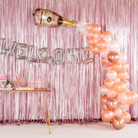 Litere - Balon Folie Metalizata Litera W, Flippy, 80 cm, Umflati cu Heliu sau Aer, Ambalaj Individual, Pai inclus, Argintiu