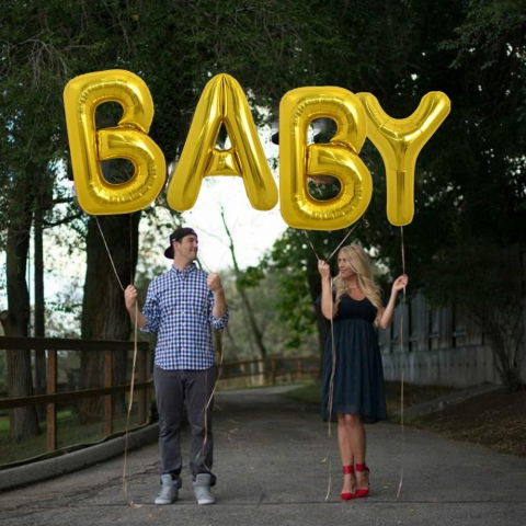 Litere - Balon Folie Metalizata Litera Y, Flippy, 80 cm, Umflati cu Heliu sau Aer, Ambalaj Individual, Pai inclus, Auriu