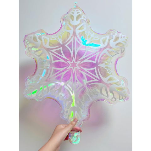 Baloane Folie - Balon Fulg, Flippy, din Folie de Aluminiu, cu Reflexe Irizante, 47x60cm, Argintiu