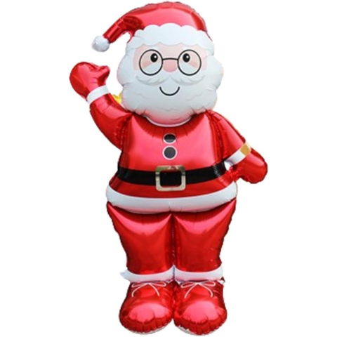 Baloane Folie - Balon Mos Craciun, Flippy, din Folie de Aluminiu, 90 x 155 cm, Rosu