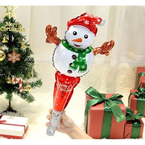 Baloane Folie - Balon Om de Zapada, Flippy, din Folie de Aluminiu, de Mana, Tema Craciun, 29.5x61.5cm, Multicolor