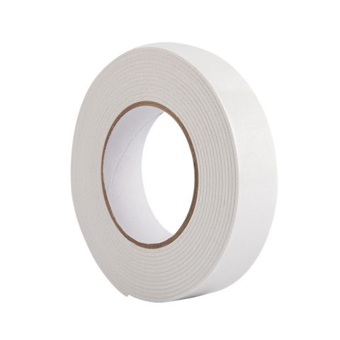 Banda adeziva - Banda Dubla Adeziva, Flippy, Banda Adeziva cu Burete, pentru Cadouri si Ambalaje, 3 m, Latime 2.5 cm, Alb