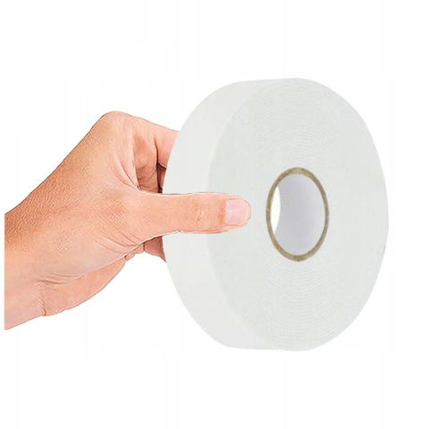 Banda adeziva - Banda Dubla Adeziva, Flippy, Vascozitate Ridicata, din Spuma, 3 mm Grosime, 2 cm Latime, 10 m Lunigme, Alb