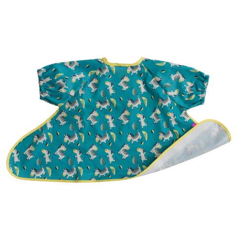 Accesorii hranire - Baveta cu maneci scurte - Zebre vesele