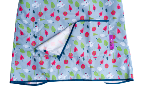 Accesorii hranire - Baveta lunga cu buzunar - Copacei colorati