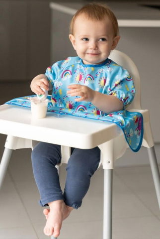 Accesorii hranire - Baveta maneci scurte cu ventuze - Norisori pufosi