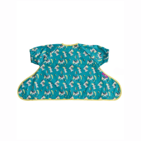 Accesorii hranire - Baveta maneci scurte cu ventuze - Zebre vesele