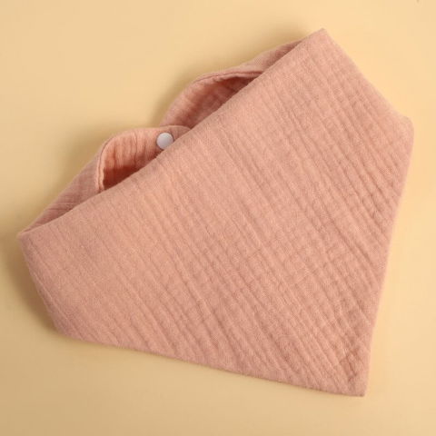 Articole Diverse copii - Baveta Triunghiulara, Flippy, din Bumbac, pentru Copii 0-12 Luni, 33x32 cm, Rezistenta la Apa, Roz