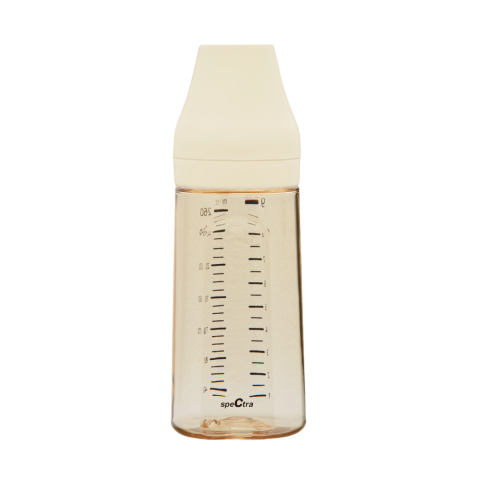 Accesorii alaptare - Biberon anticolici premium cu tetina L, galben (260 ml)