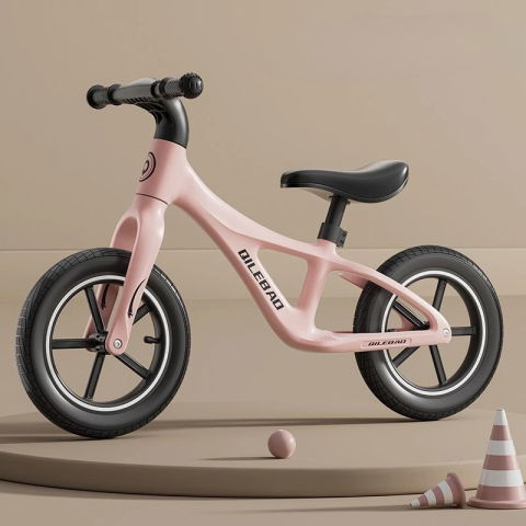 Masinute, Triciclete si Masinute Electrice - Bicicleta pentru Copii, Flippy, Fara Pedale, Pentru 2-6 Ani, 2 Roti Silentioase, Sa Reglabila 43 - 58 cm, din Plastic si Fibra de Sticla, 88 x 56 x 43 cm, Roz