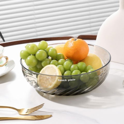 Veselă pentru Masă - Bol cu un Singur Strat, Flippy, pentru Fructe, Legume, Snacks, 22.4x9 cm, Transparent