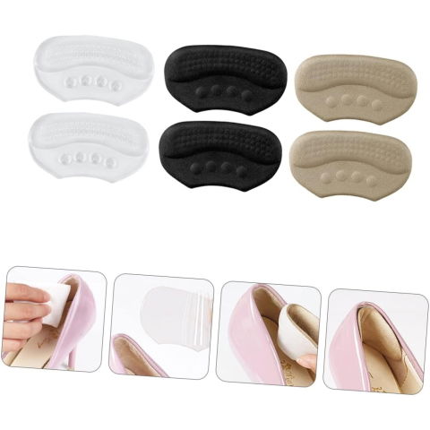 Produse ingrijire incaltaminte - Branturi pentru Incaltaminte, Flippy, din Spuma, Universal, Protectie Calcai, Reglare Numar, 6 mm Grosime, Adeziv, Negru