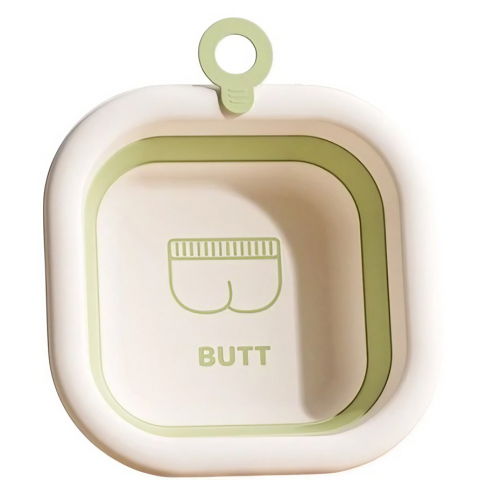 Articole pentru baie - Cada Pliabila pentru Baie pentru Copii, Flippy, Cadita pentru Bebelusi, Model Patrat pentru Fundulet, Verde, 30x30x3.5 cm, 3.5 L