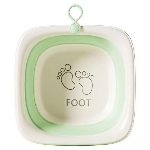 Articole pentru baie - Cada Pliabila pentru Baie pentru Copii, Flippy, Cadita pentru Bebelusi, Model Patrat pentru Picioare, Verde, 32x27.5x3.7 cm, 4 L