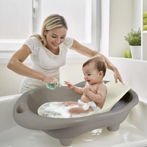 Articole baie - Cadita cu suport anatomic Hippo - Gri