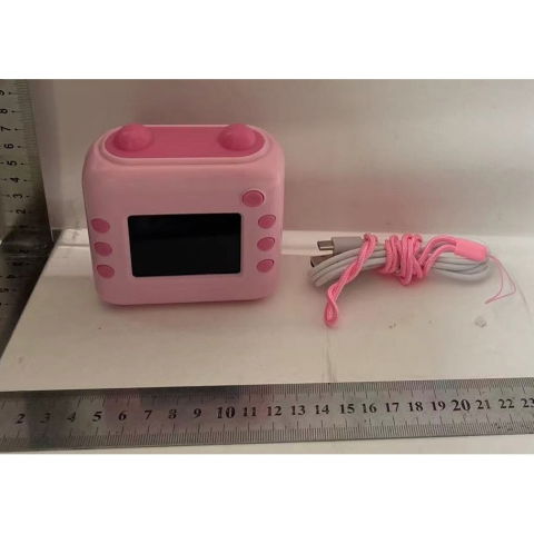 Jucarii si Jocuri - Camera Instantanee pentru Copii, Flippy, cu Functie de Printare, Cablu USB-C, Bluetooth, compatibil iOS/Android, Imprimare APP, Model Urechi, Snur Subtire Inclus, Roz