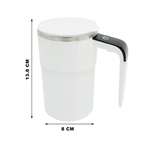 Best deals - Cana Termica, Flippy, Ecran LCD, Auto Amestecare, Afisaj al Temperaturii, Otel Inoxidabil, Tip Termos, Incarcare USB, 13.8 x 8 cm, Negru