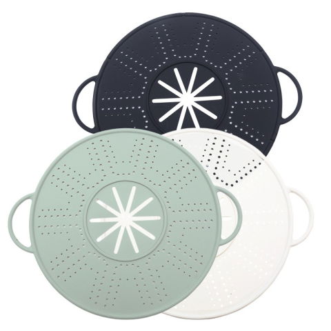 50 - 100 LEI - Capac Sita pentru Tigaie, Flippy, 28 inch, Capac din Silicon pentru Scuregere, Rezistent la Remperaturi ridicate, Anti-Stropire, Deflector de Ulei, Negru