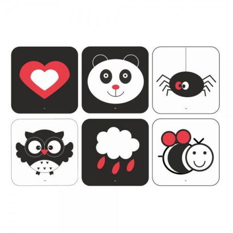 EduclassReseller - Carduri pentru stimulare vizuala tricolore (6 -12 luni)