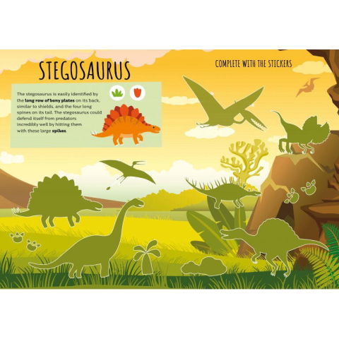 Carti pentru copii - Carte de activitati cu abtibilduri - Dinozauri