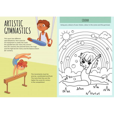 Carti pentru copii - Carte de activitati cu abtibilduri - Ora de sport