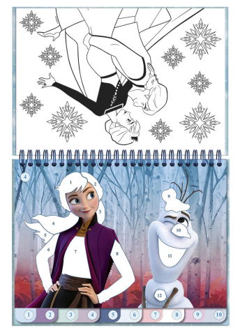 EduclassReseller - Carte de colorat & abtibilduri cu numere - Frozen