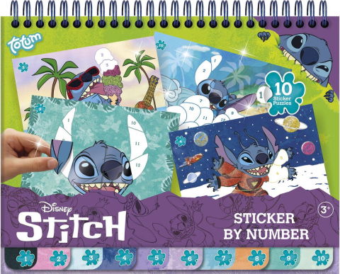 EduclassReseller - Carte de colorat & abtibilduri cu numere - Stitch